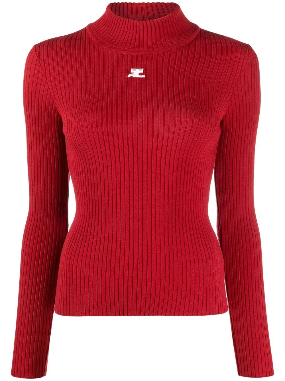 Courreges Turtle neck - Rosso | 661791956ea1df5ec75fdff815fbdf637f0ff688