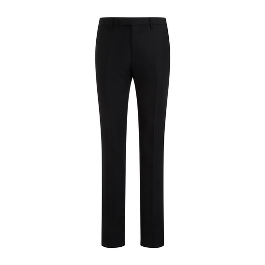 Black Evening Wool Trousers