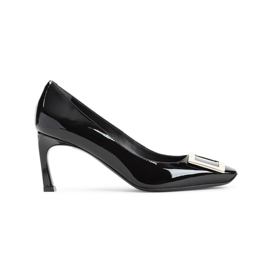Black Belle Trompette Calf Leather Pumps