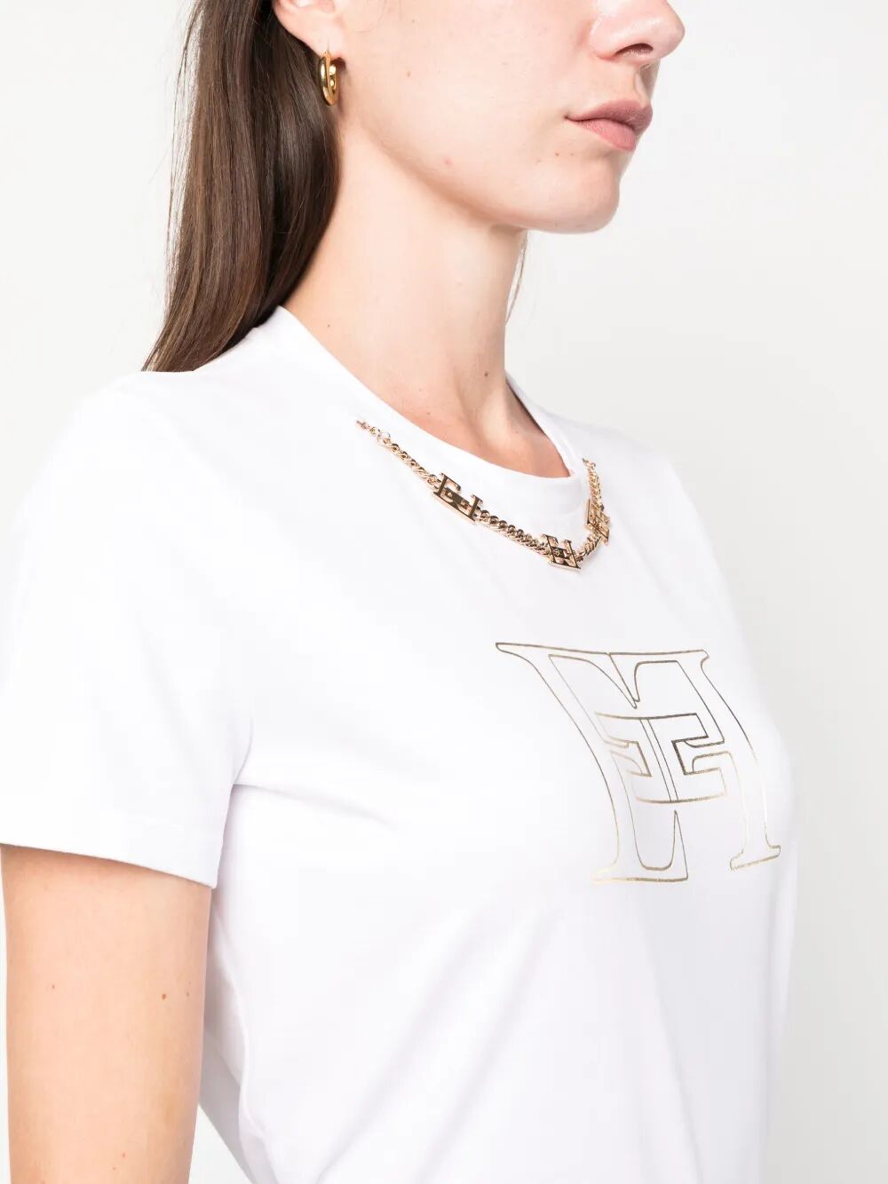 Elisabetta Franchi T-shirts - Bianco | dad67dea3a85f0190f60fe3085a846eca01986ff