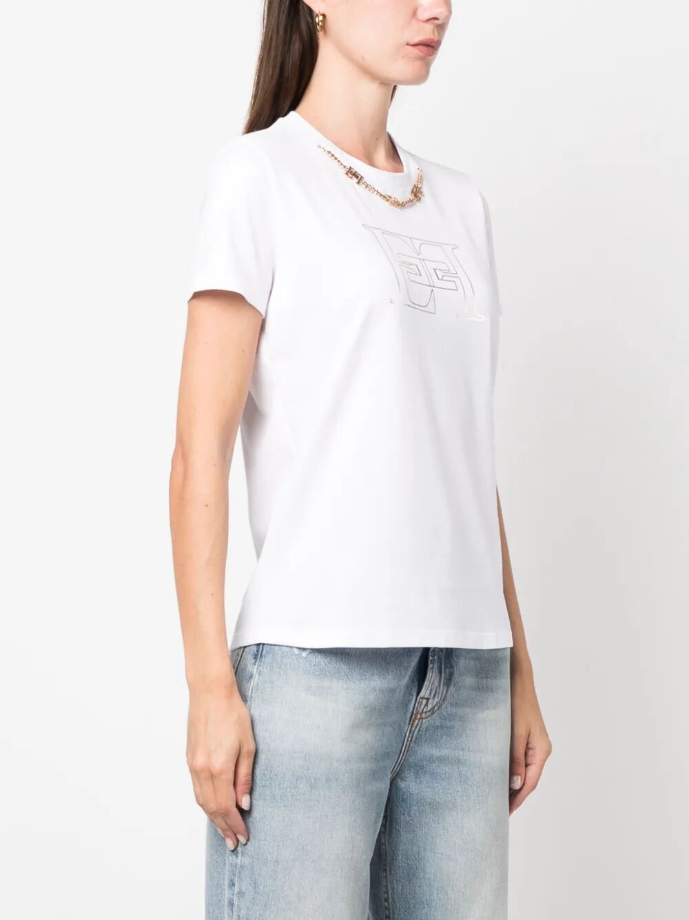 Elisabetta Franchi T-shirts - Bianco | 4df0a40b3b24fc3143ecc94b237fd4fe8836723b