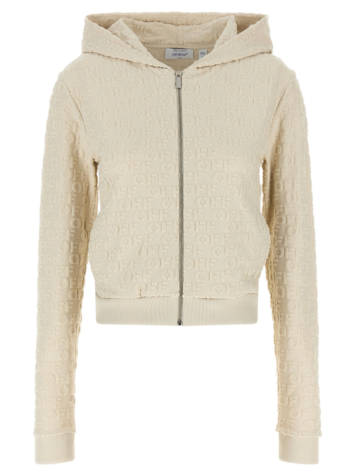 Off-White Terry Off Felpe - Beige | 0de6351fb8a8d84b3cc93e10ccb1c99392b3bd54