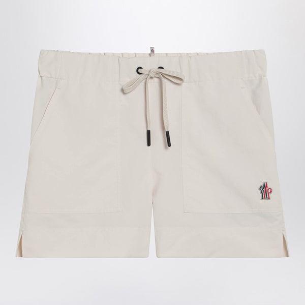 Beige technische Froissé-Shorts