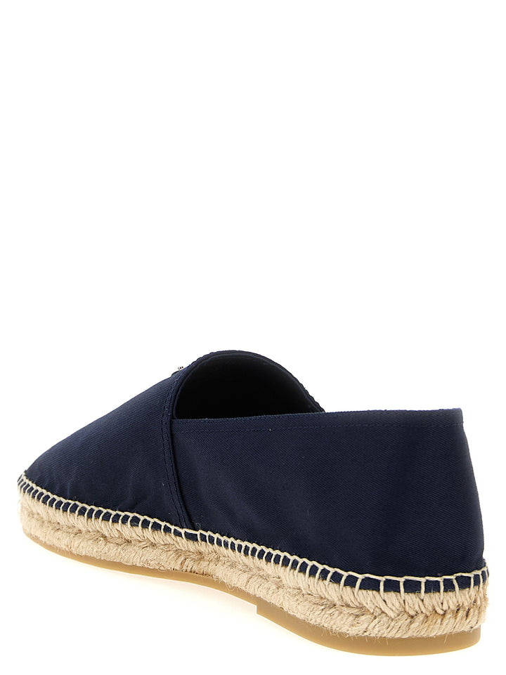 Prada Logo Tringolo Espadrilles Flat shoes - Blu | a4b1c0c49bd41f4d33535d4bd6eb05f5ab78b598