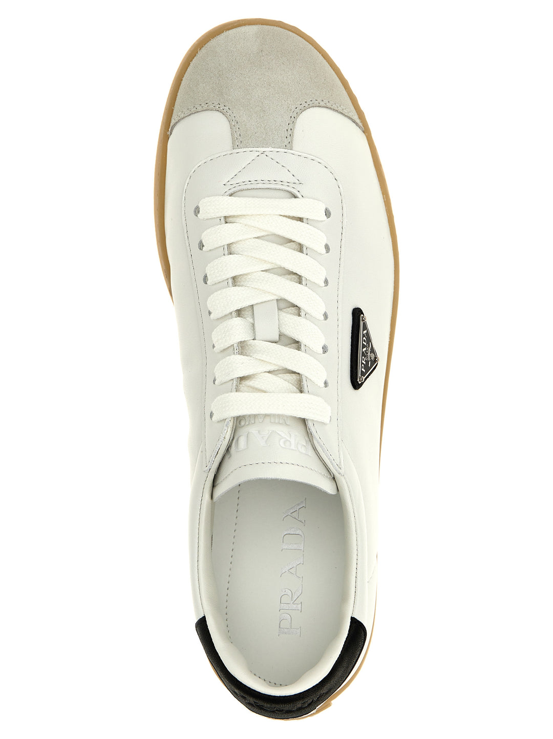 Prada Lane Sneakers - Bianco/Nero | 68e2de006386b308effd7c6810a7aafecf5919f3