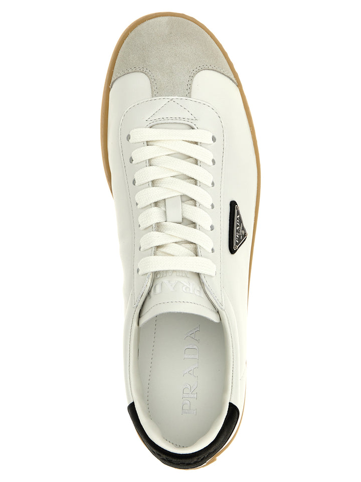 Prada Lane Sneakers - Bianco/Nero | 68e2de006386b308effd7c6810a7aafecf5919f3