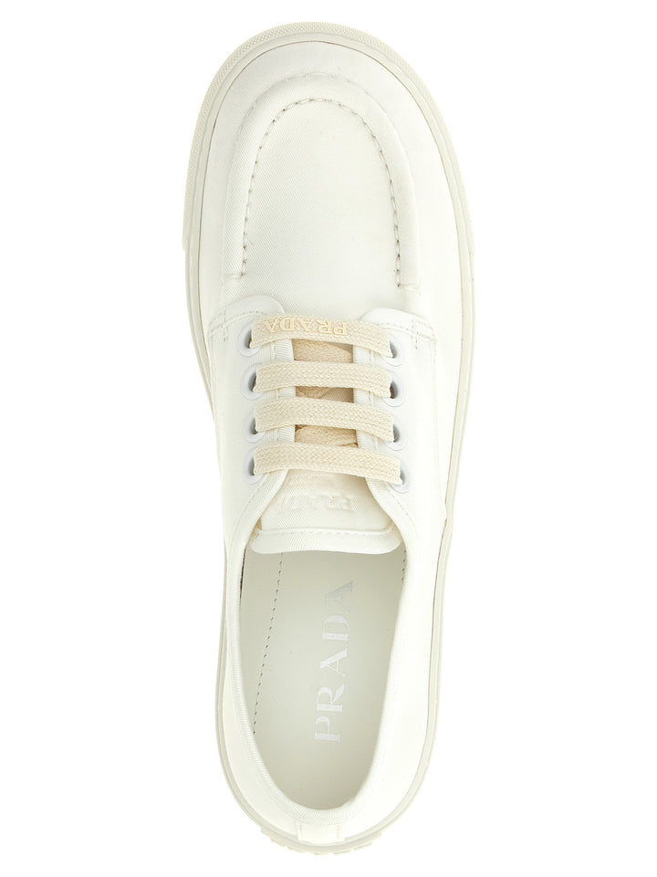 Prada Cotton Sneakers - Bianco | 8ed444a7bd2a0bb3916cc94d3c8c5a55331c0777