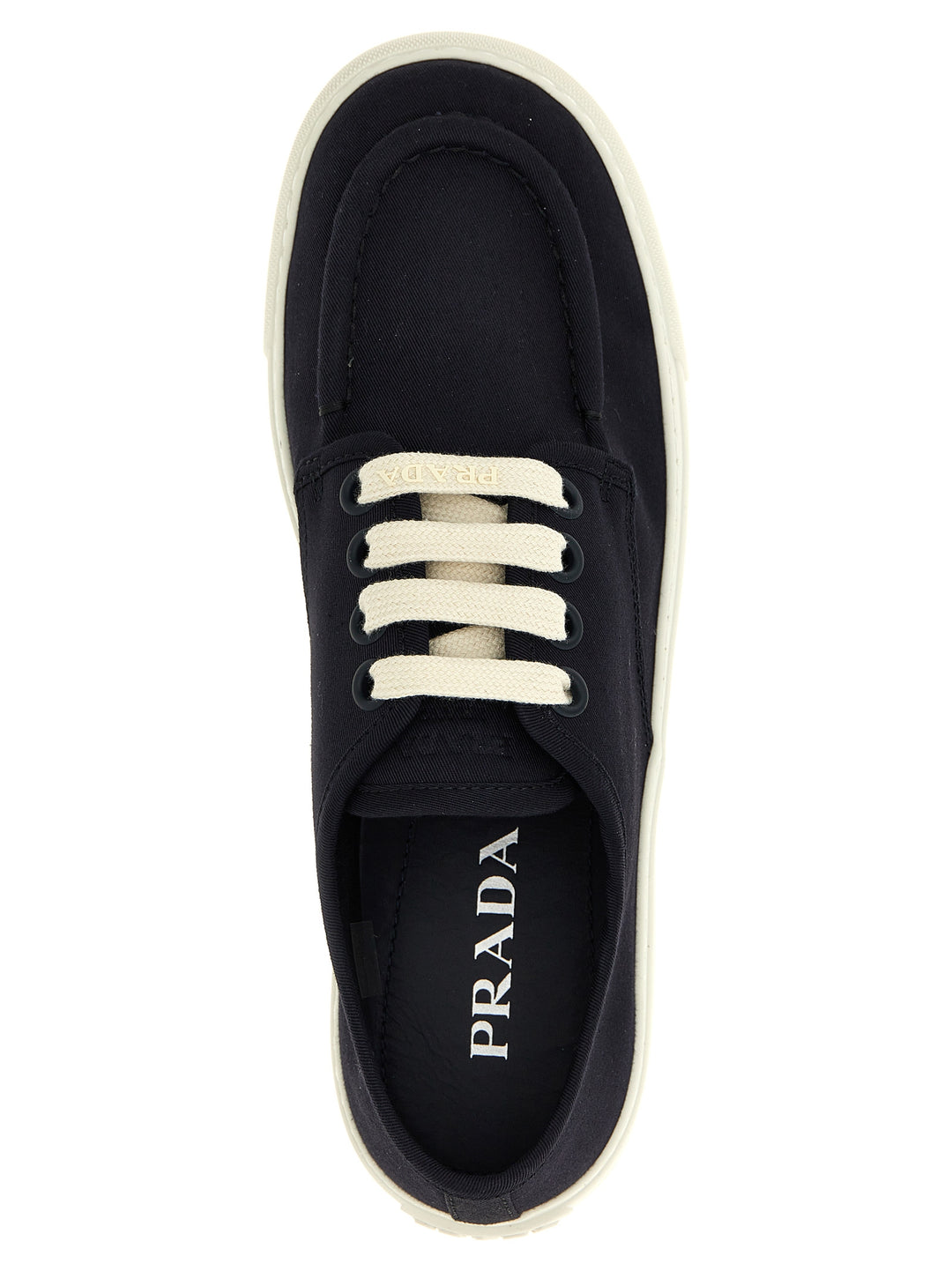 Prada Cotton Sneakers - Blu | e3b50475c492e1ce184ebda14ebd2faea4c3304b