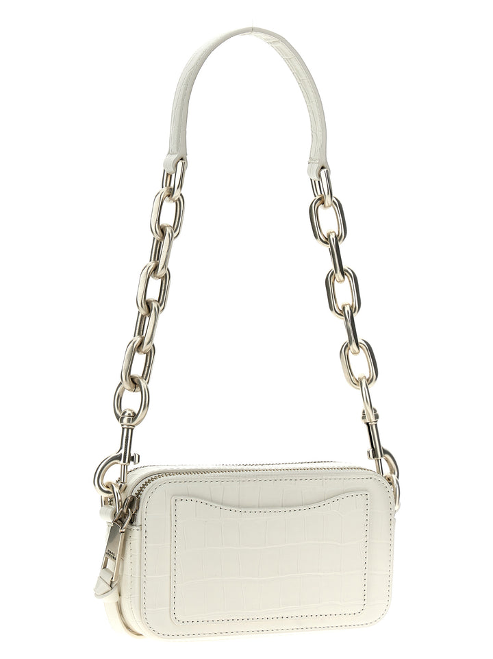 The Croc-Embossed Snapshot Borse A Tracolla Bianco