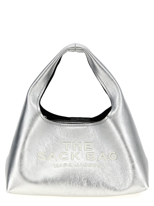 The Metallic Leather Mini Sack Bag Borse A Mano Silver