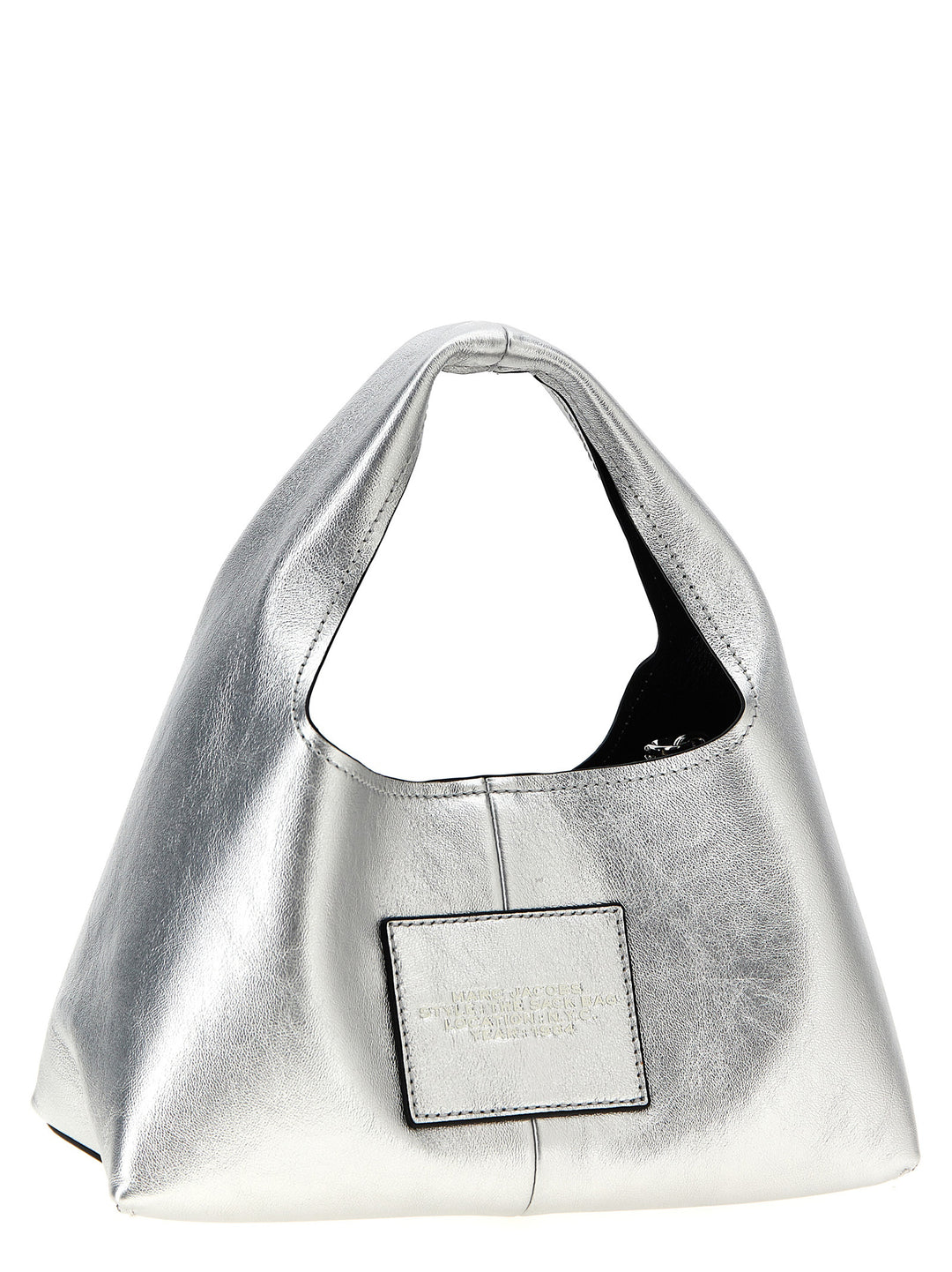 Marc Jacobs The Metallic Leather Mini Sack Bag Borse a Mano - Silver | 7cd2a2591c98f1dd8e8e9d4e0f22323319be3a91