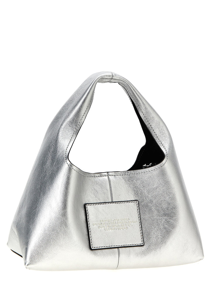 Marc Jacobs The Metallic Leather Mini Sack Bag Borse a Mano - Silver | 7cd2a2591c98f1dd8e8e9d4e0f22323319be3a91