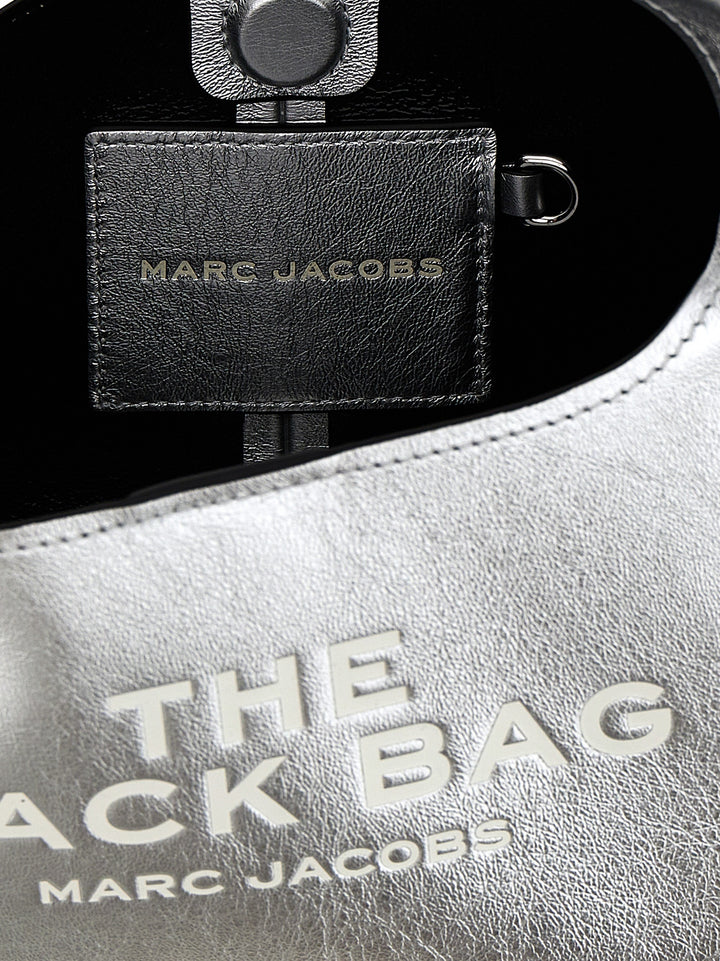 Marc Jacobs The Metallic Leather Mini Sack Bag Borse a Mano - Silver | 896ec766289be46f7fe7692e6b6872181b7bd1a4
