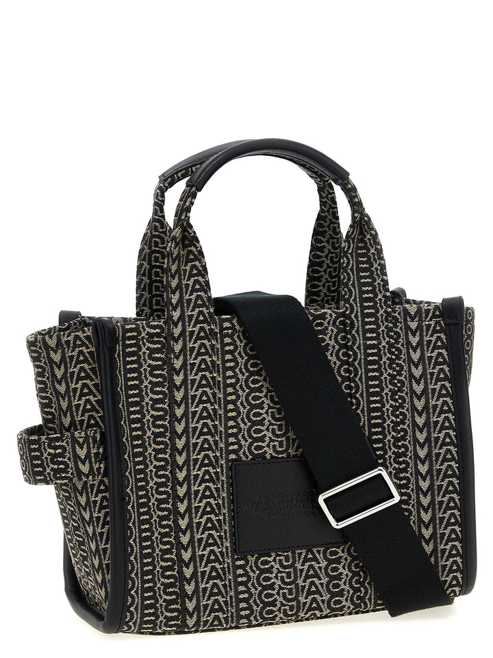 Marc Jacobs The Monogram Jacquard Small Tote Borse a Mano - Nero | d4f3b19323eac88df0077ca1fcc34cdade8d33b9