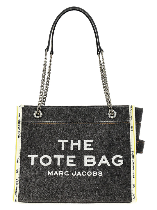The Denim Chain Medium Tote Borse A Spalla E Tracolla Grigio