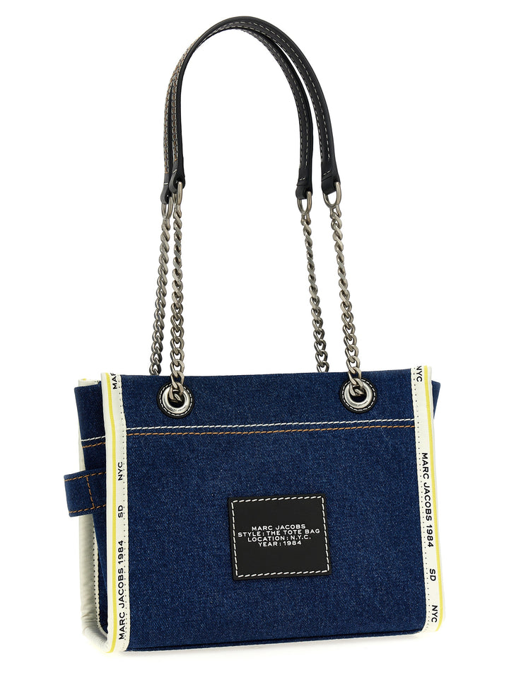 Marc Jacobs The Denim Chain Small Tote Borse a Spalla e Tracolla - Blu | baae14b84572622b58b48a4192a636412518b367