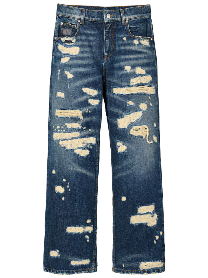 Marc Jacobs The Rip And Repair Straight Jean Jeans - Blu | 0ceda79e1f5415afd2b447eb793143b216804e3b