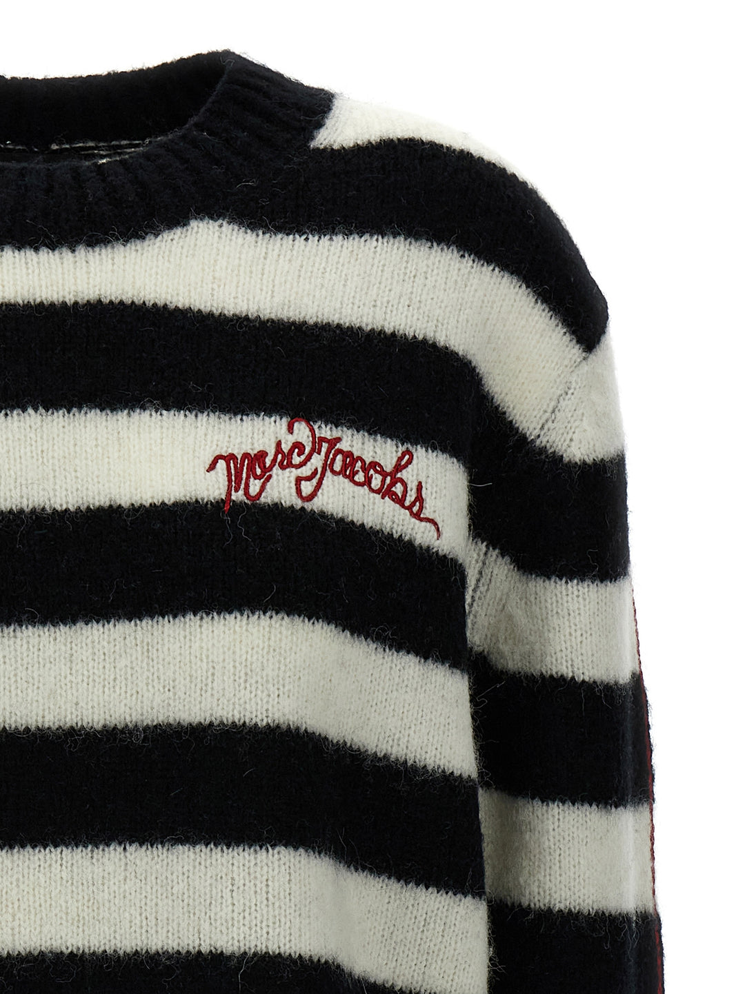 Marc Jacobs Striped Sweater Maglioni - Bianco/Nero | 47ddb2a796de1256f81b965630cbc9d25955888d