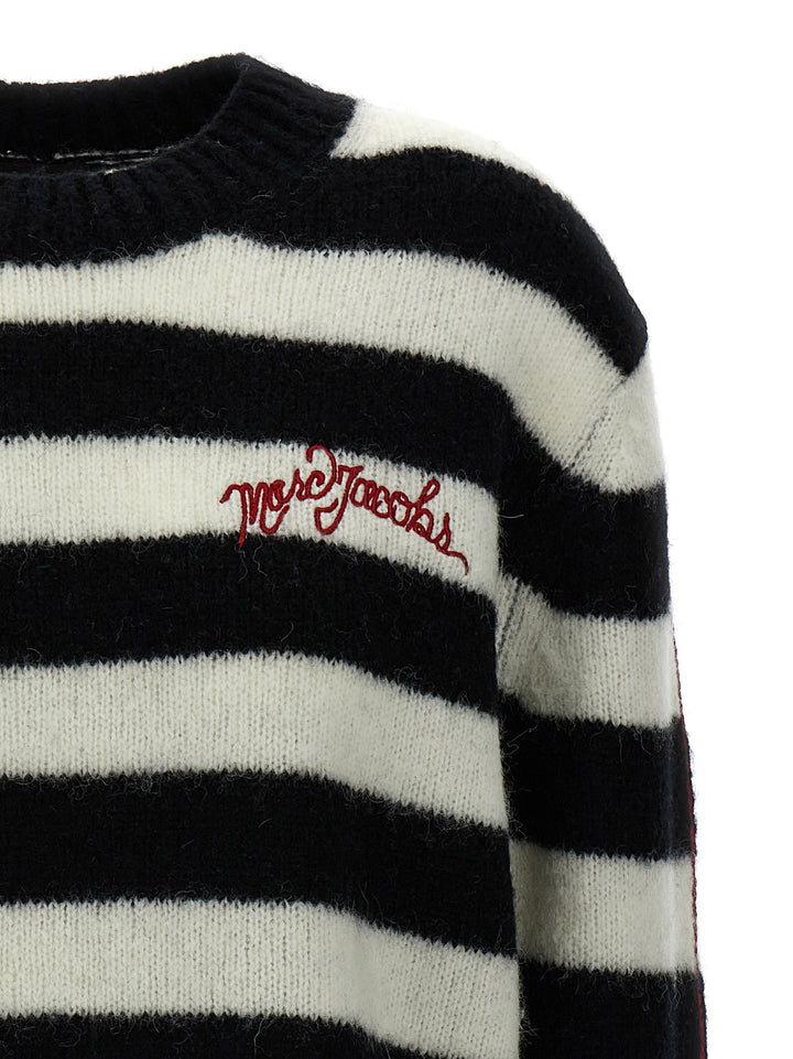 Marc Jacobs Striped Sweater Maglioni - Bianco/Nero | 47ddb2a796de1256f81b965630cbc9d25955888d