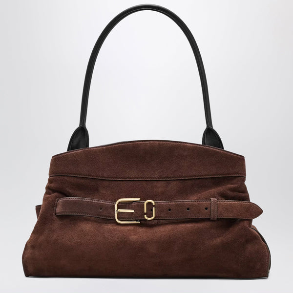Bolso Dakota de ante marrón oscuro