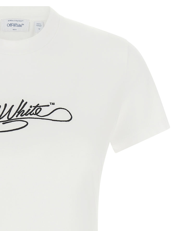 Off-White Logo Embroidery T shirt - Bianco | d7a6c515217bb46bc319f19fc842c03e3bcf0f52