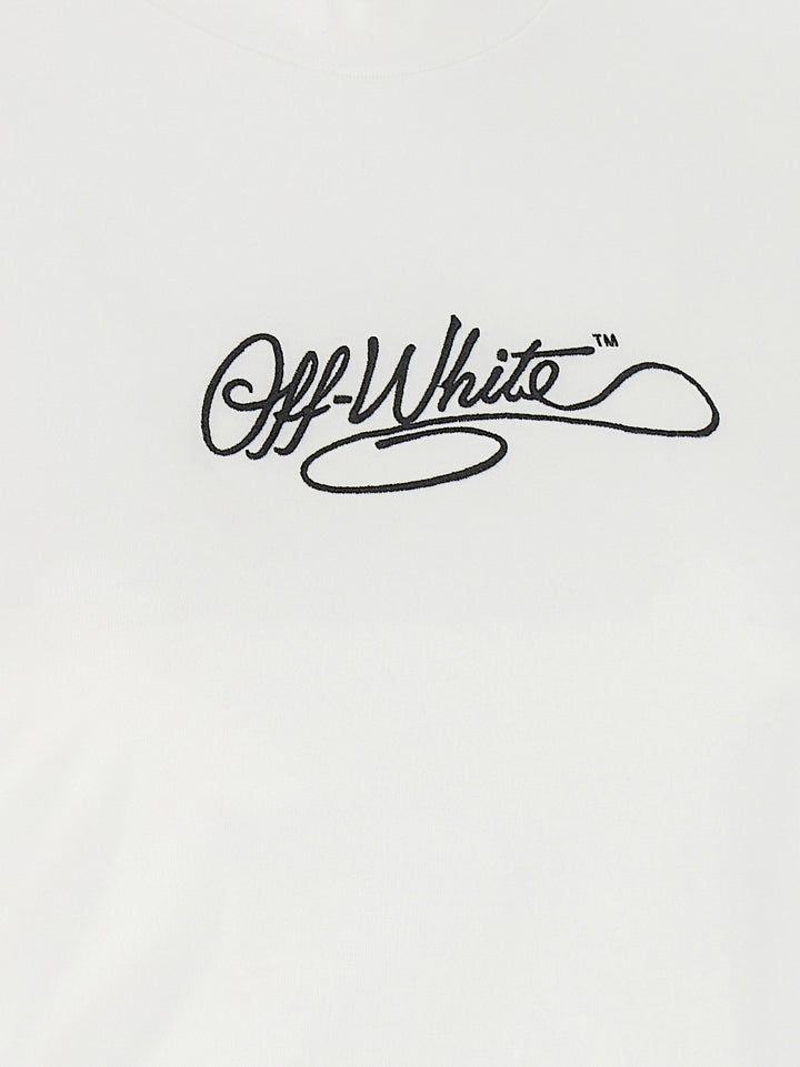 Off-White Logo Embroidery T shirt - Bianco | 5b104efde7e32ac6177c6dd3d9ed7352835c089b