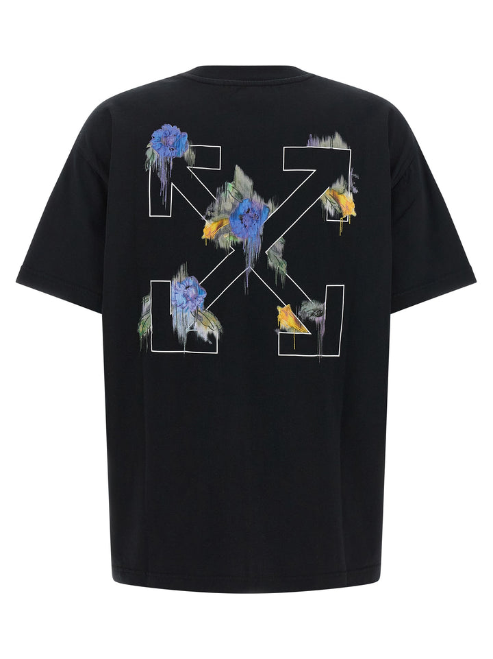 Off-White Arrow Out Flower T shirt - Nero | 49204f49d71343373d991f75b9278e84c036871d