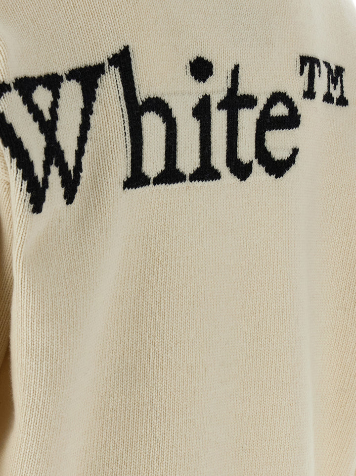 Off-White Bookish Shared Maglioni - Bianco/Nero | ecb5f741d51a1d47b78a209a18759e45bf71658d