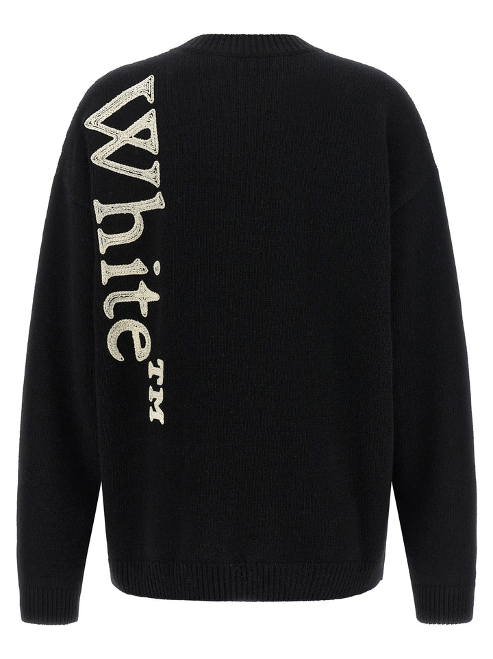 Off-White Vertical Bookish Maglioni - Bianco/Nero | e9940fad7756a20cf6cc759d613662520a351e9d