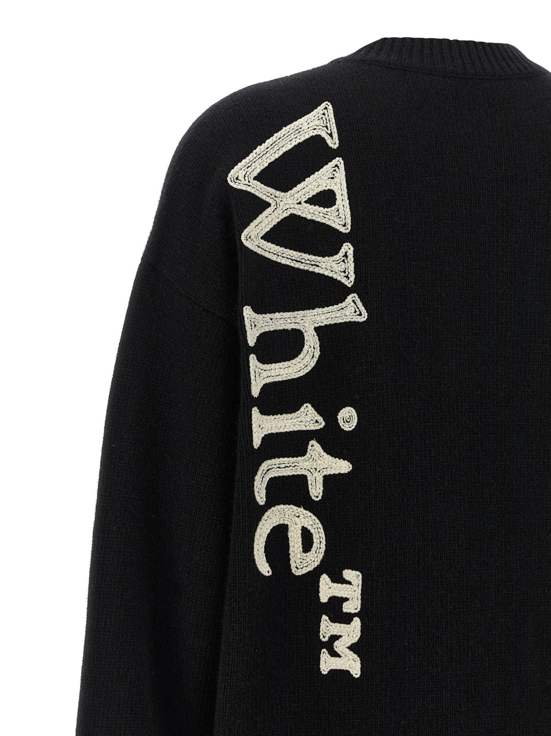 Off-White Vertical Bookish Maglioni - Bianco/Nero | 87a4a4d018ae81c7e86de7132a575f5bf24d1283