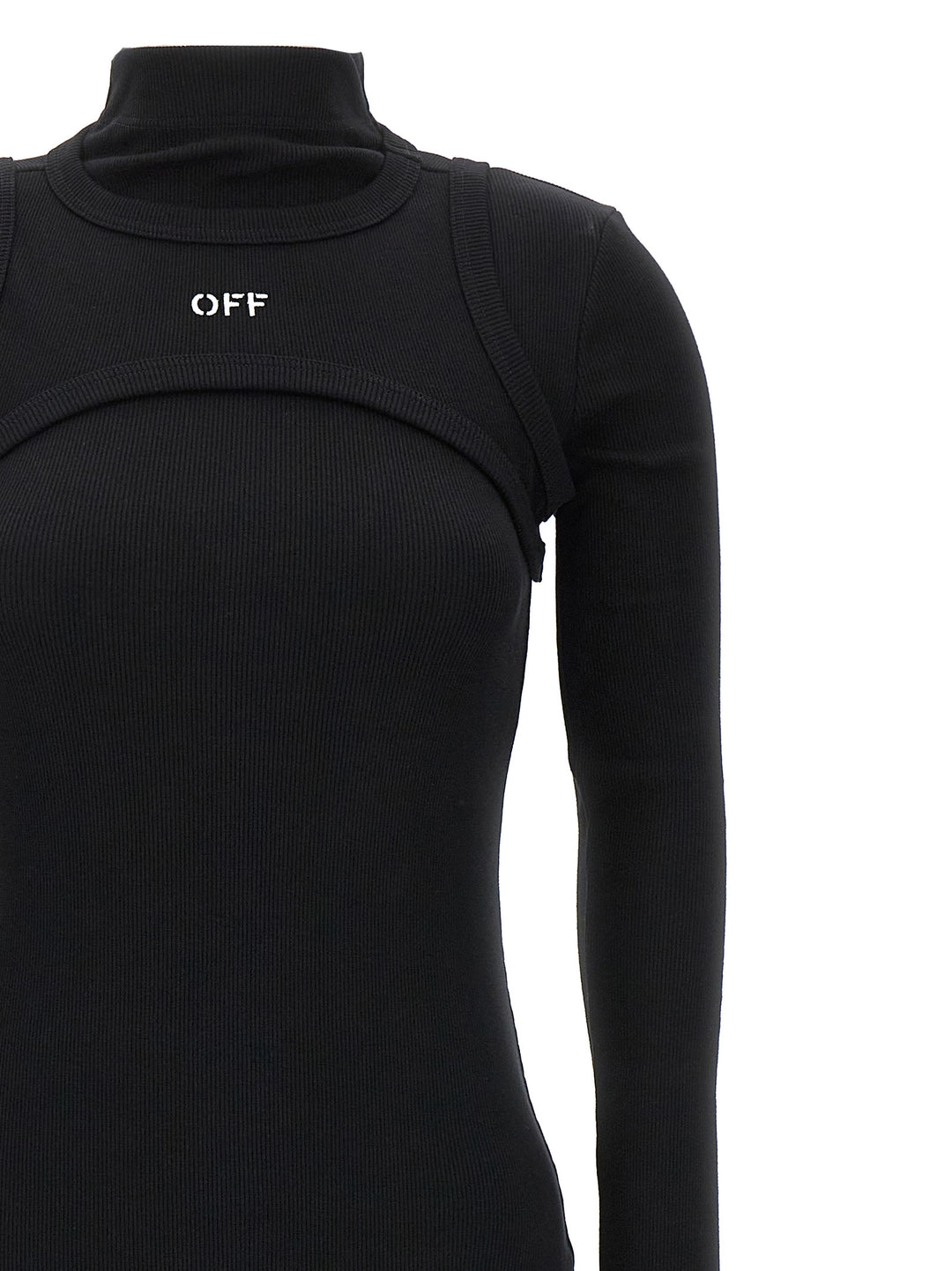 Off-White Off Stamp Rib Abiti - Nero | 992bb3e336ffccbfa047ea66c19b6391fd8d8b76