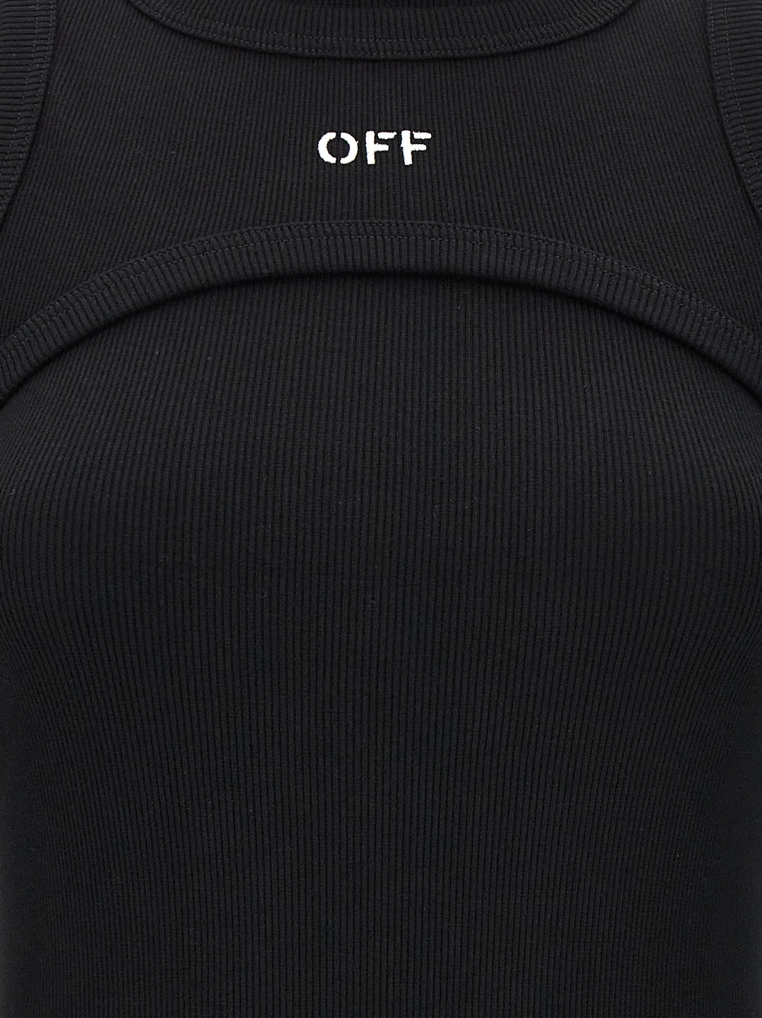 Off-White Off Stamp Rib Abiti - Nero | 90e19541dbef221bb5a31e787ec4891814a58a65