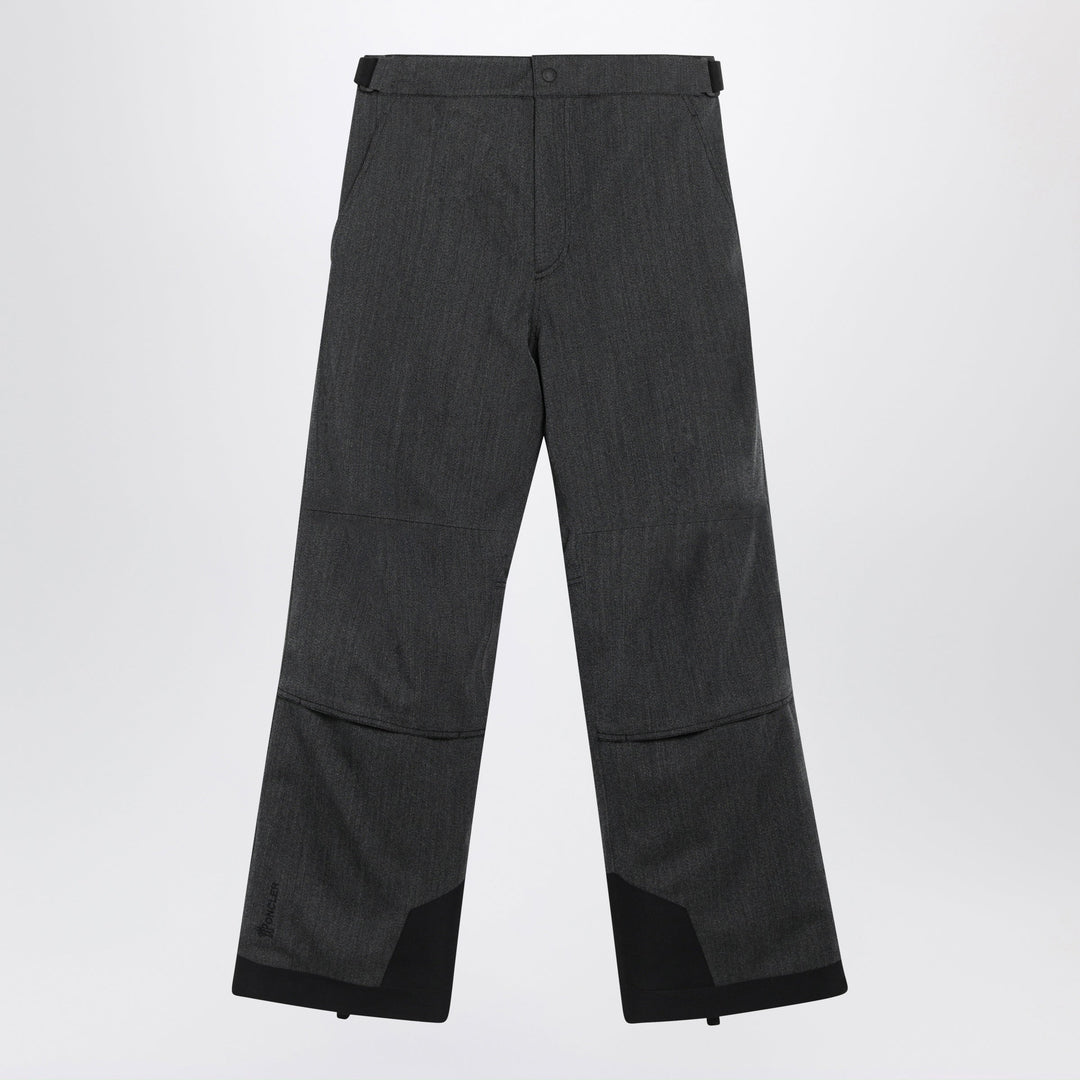 Moncler Grenoble Dark Grey Ski Trousers In Technical Wool