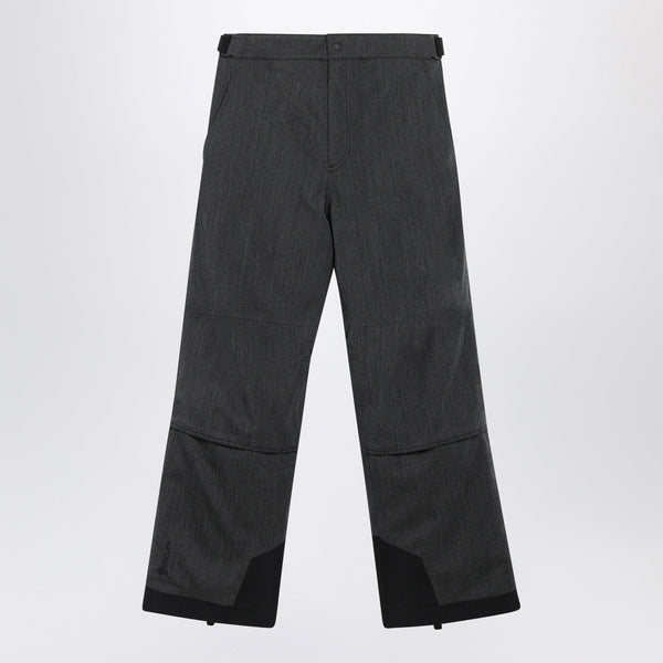 Dark Grey Ski Trousers In Technical Wool