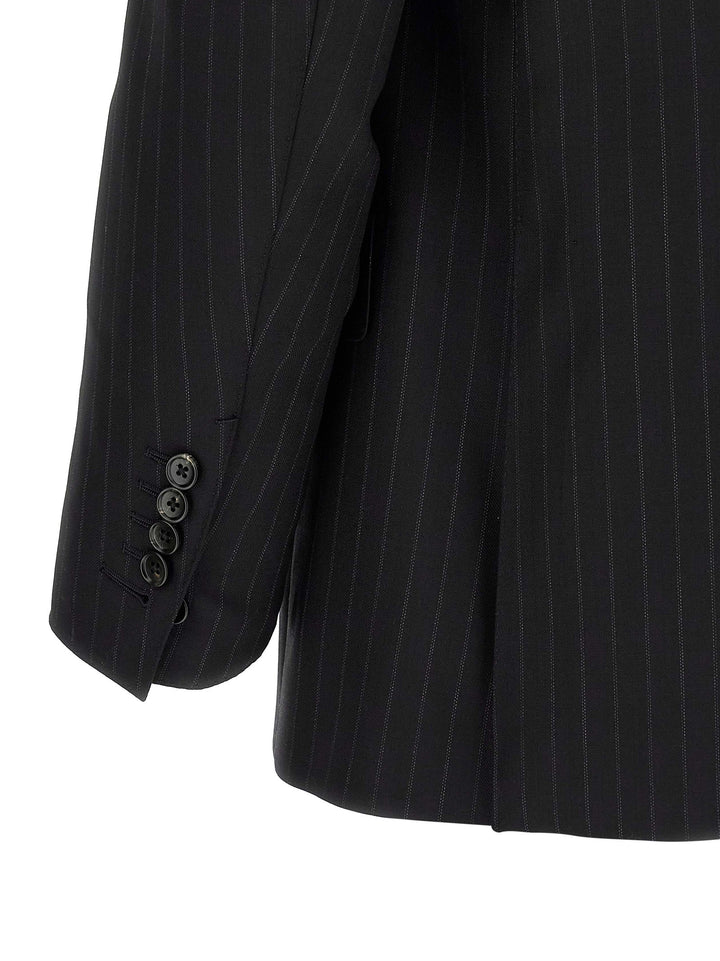 Tom Ford Pinstriped Double-Breasted Dress Suits - Nero | 5d2e33b412fafbd841237b7c2702674154dd96bb
