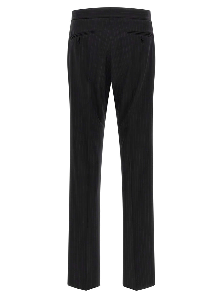 Tom Ford Pinstriped Double-Breasted Dress Suits - Nero | dcb6445b2bd0eae6642a558581f9d0690adc5704