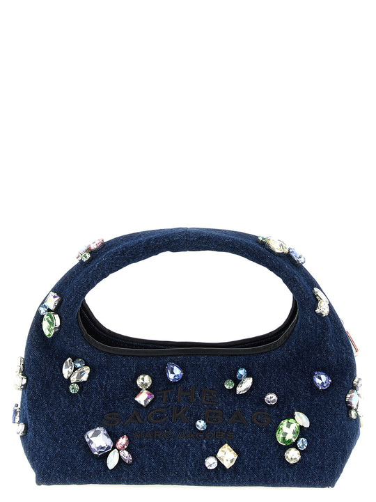 The Gem Denim Mini Sack Borse A Mano Blu