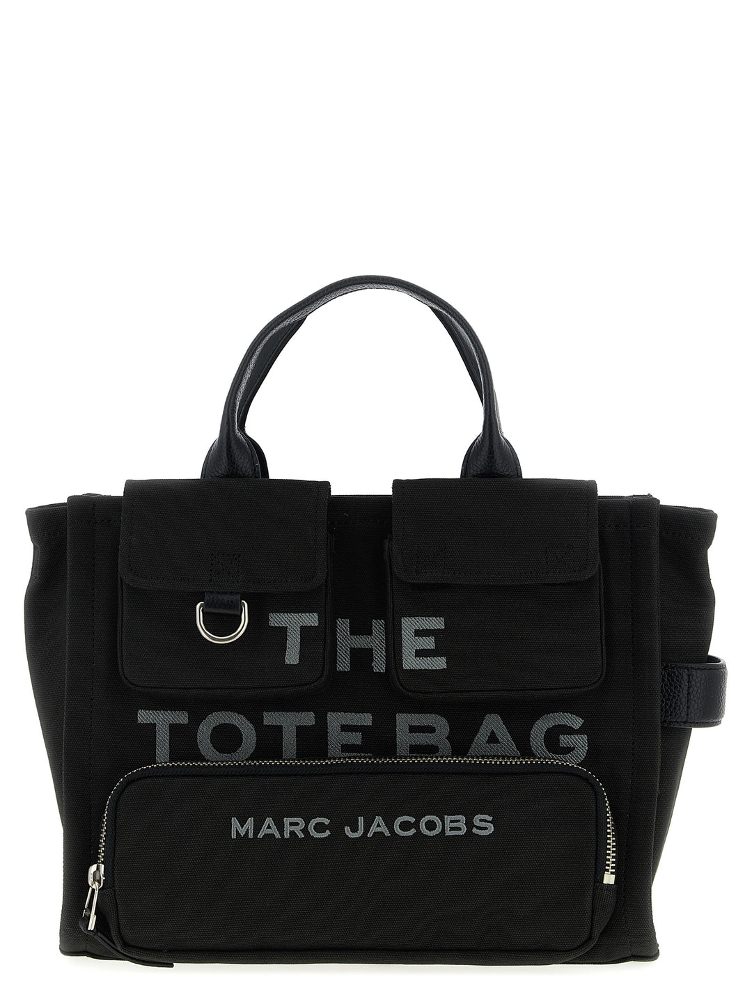 Marc Jacobs The Cargo Canvas Medium Tote Borse a Mano - Nero | a091ed3dea88a787f1bd1c670b31608ba5d6ff55