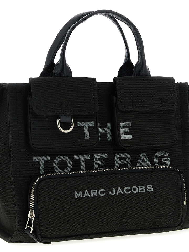Marc Jacobs The Cargo Canvas Medium Tote Borse a Mano - Nero | 53c47016e75a2500700680813eb69e83a8cfe908