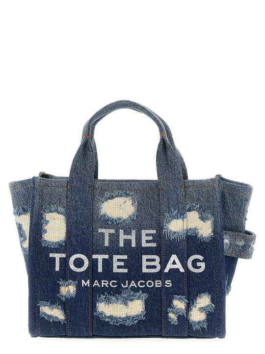 The Rip And Repair Denim Small Tote Tote Blu