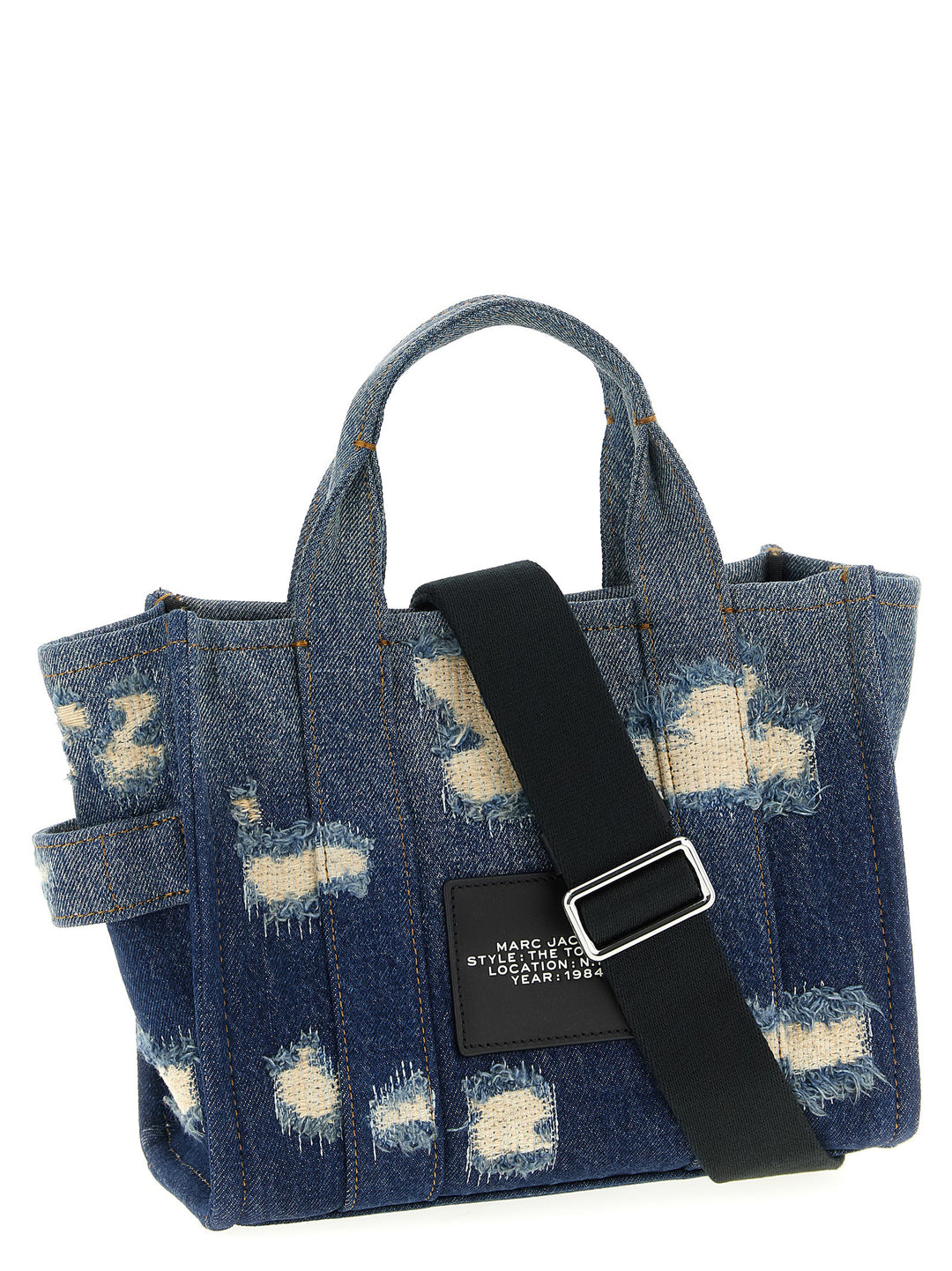 Marc Jacobs The Rip And Repair Denim Small Tote Tote - Blu | 410bda0967593be16a803ab4e2ea1ada2840cb59