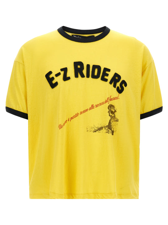 Ez Riders Ringer T Shirt Giallo