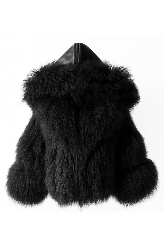 Cappotto Arianna Nero in mongolia