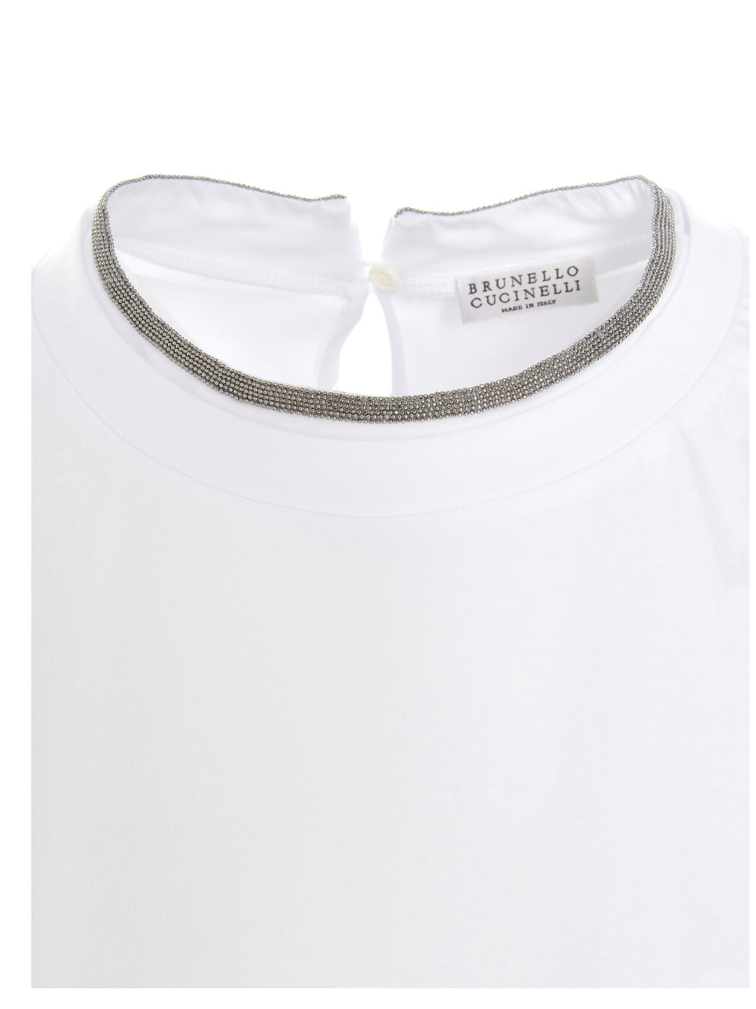 Brunello Cucinelli Monile Jersey T shirt - Bianco | 01bce0d2bb9156d4ee1b4b85dfe2f7b5e3d52ace