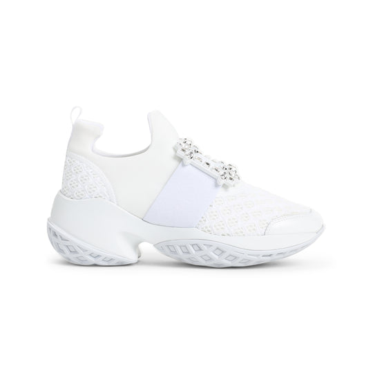 White Run Strass Buckle Sneakers