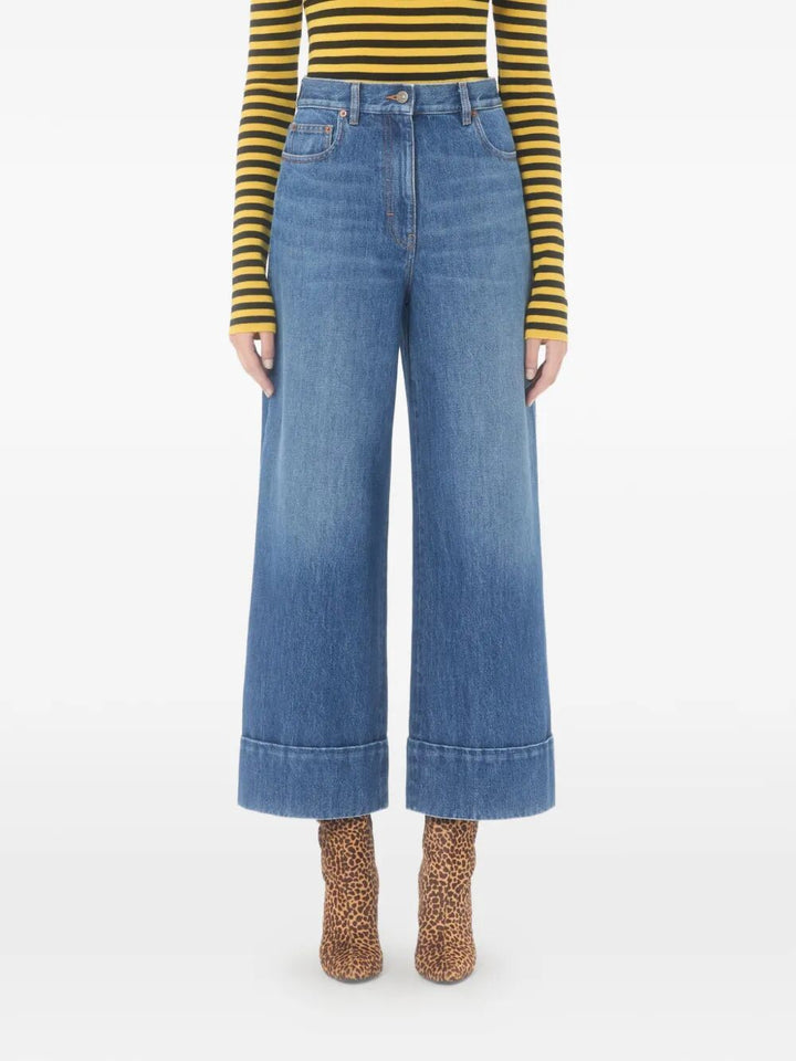 Valentino Garavani Wide leg - Blu | fbe79655c99e967d1a915dde0c3c373a728db74e