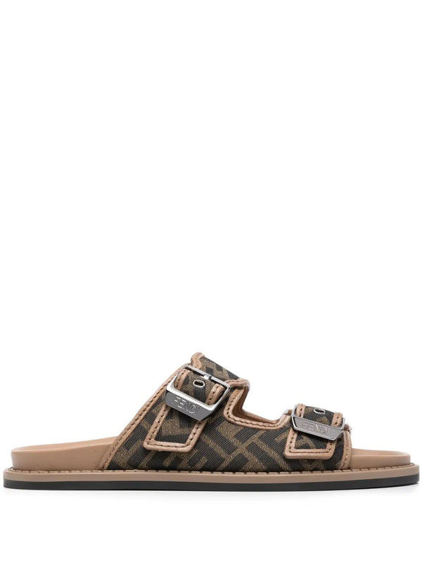 Sandali Fendi Feel In Tessuto Jacquard Ff