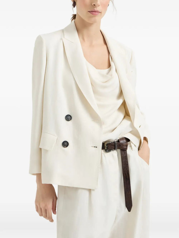Brunello Cucinelli Blazer - Bianco | 78761fc5703377daac686ef93850a99de460075d