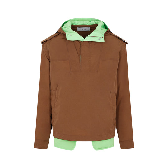 Coffee Brown Hooded Anorak