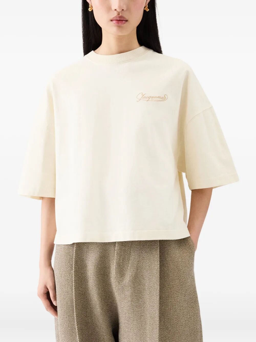 Jacquemus T-shirts - Nude & Neutrals | bf68144e54df99f5de117f296a161eba913b0034
